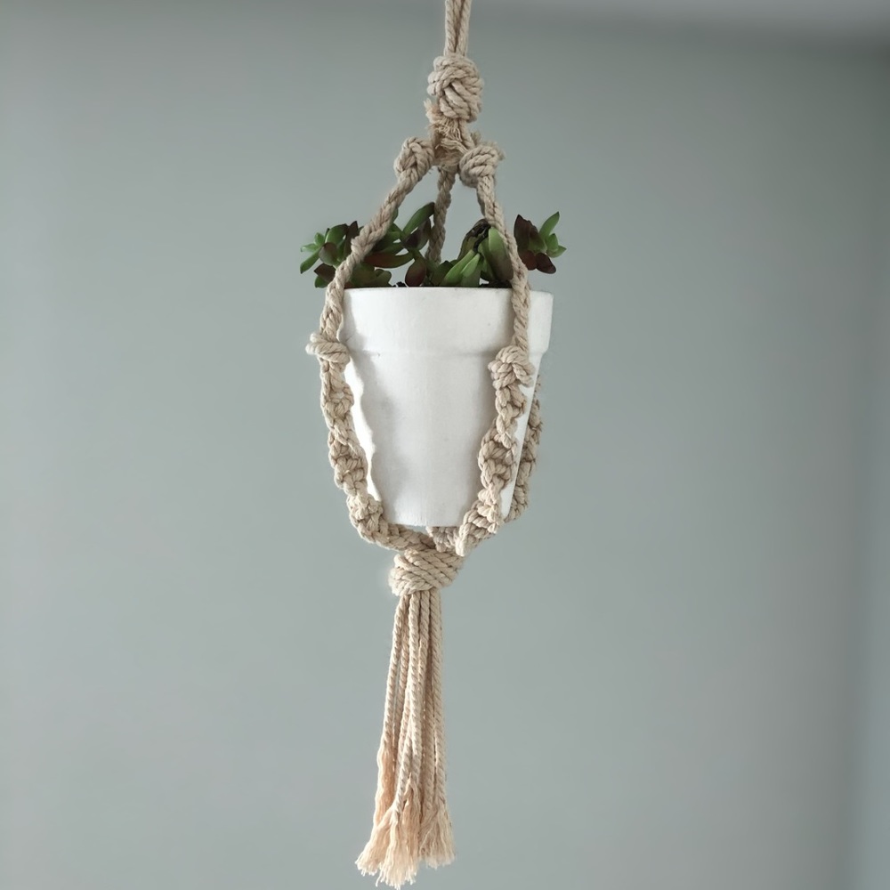 Hand-Made Macramé Plant Holder